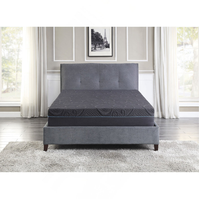 11-Inch Full Size Bed Mattress Gel-Infused Memory Foam Hybrid Mattress, Dark Gray, Mattress In A Box, Full, 11"