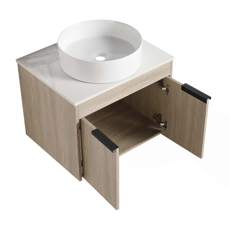 Ensemble de meuble-lavabo flottant avec lavabo en céramique Modern Design