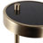 Jackins Stylish Marble Accent Side Table With A Sleek Frame - Minimalist Narrow End Table Convenient For Living Room Or As Cocktail Tables - 23.25", Black & Gold