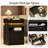 Nightstand with Charging Station Modern Nightstand with LED Light and Drawers Bedside Tables/End Table for Bedroom-1684060470