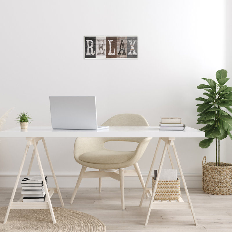 «Rustic Bathroom Relax Letters», plaque murale par Susan Arnot