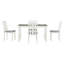 Ensemble de table de salle à manger 7 pièces de style rétro avec table extensible et 6 chaises rembourrées-1034613656