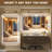 UL Certified Bright Front & Back LED Bathroom/Vanity Mirror - Dimmable Anti-Fog Tempered Glass with 3-Color Adjustment-928834408