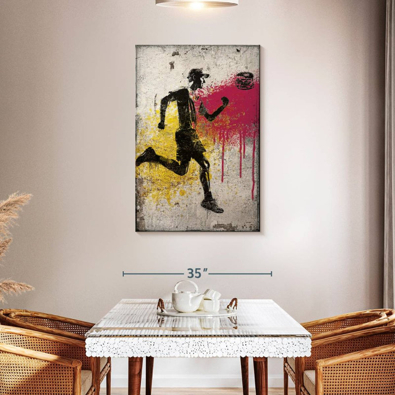 Sireci Runner Chasing Burger, 45" H x 30" W