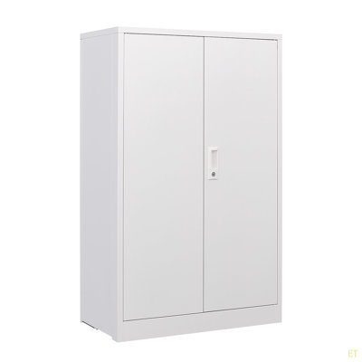 Metal Folding Storage Cabinet, Folding File Organizer, Storage Cabinet With Door Locks And Adjustable Shelves, Suitable As A Folding Locker Cabinet Fo by Latitude Run