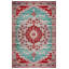 Tapis oriental en coton et polyester bleu Motto-1543776722