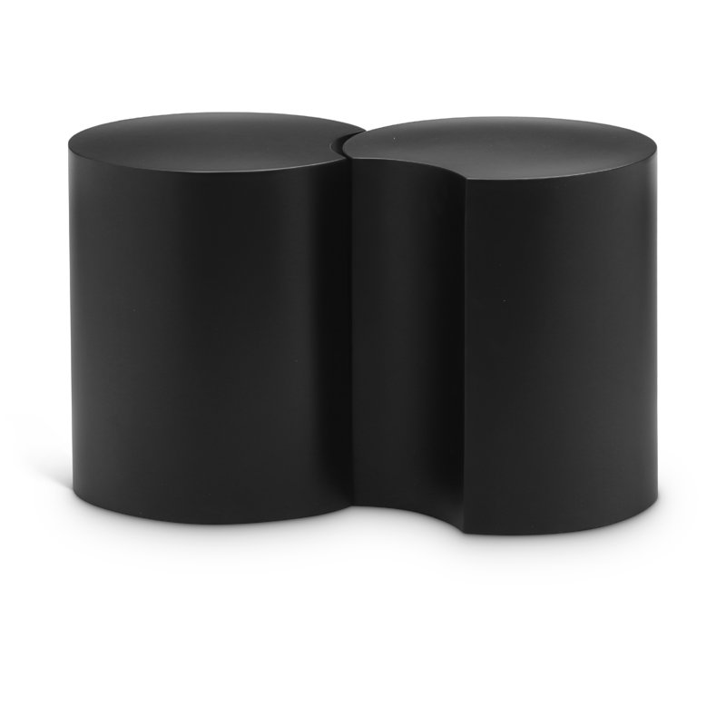 Ismah Iron Top End Table Set, Black, 16" H x 28" W x 15" D