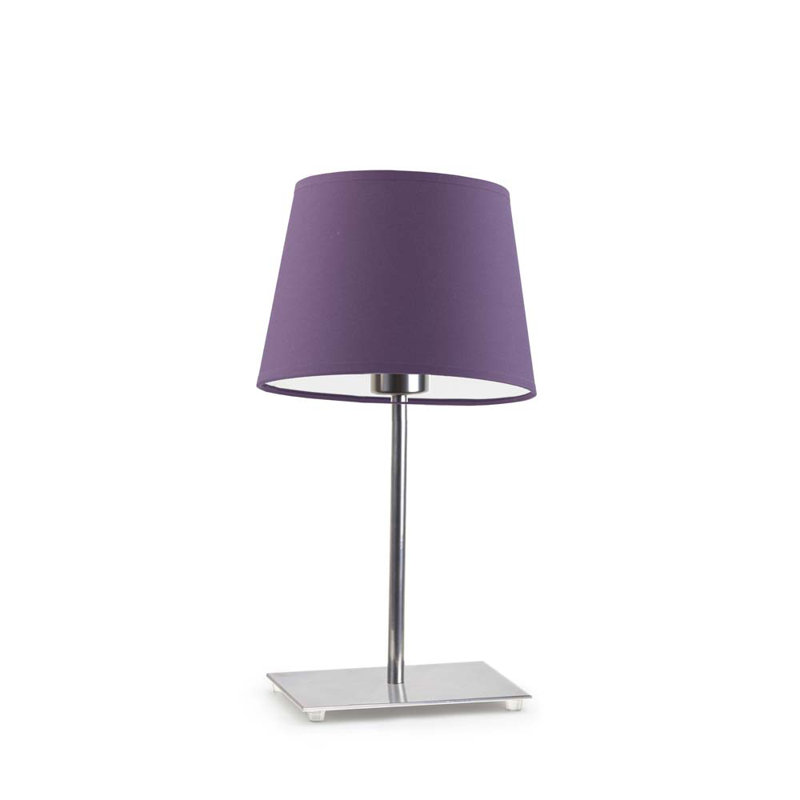 Asaun Standard Table Lamp, Chrome, Violet