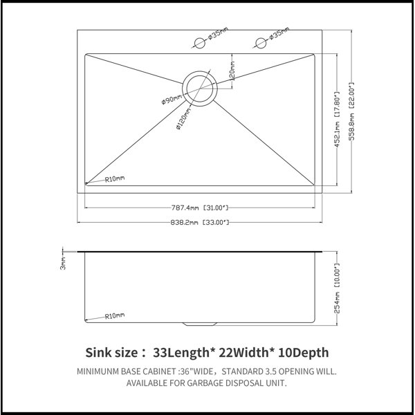Dimensions du produit