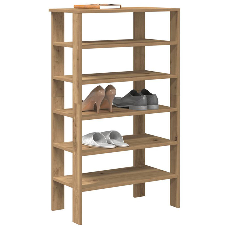 10 Pair Shoe Rack, Artisan Oak
