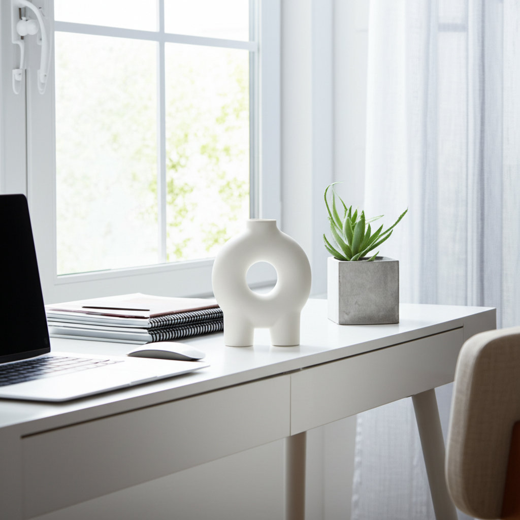 Corsetti Ceramic Table Vase, White