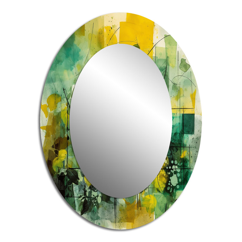 Green Balancing - Miroir mural moderne ovale, 40 po x 30 po