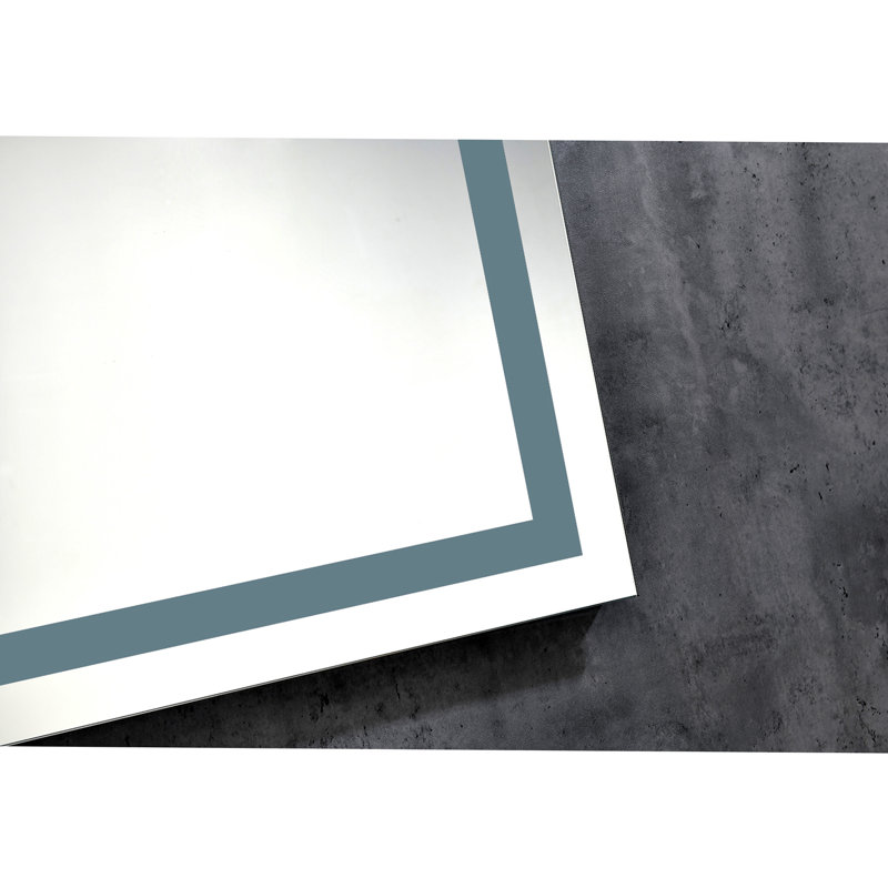 Miroir mural de salle de bain 20 * 30 avec lumière élevée et anti-buée, 30 po x 20 po