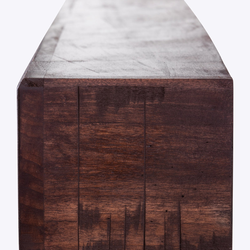 Tablette de manteau de foyer rustique, 60", Acajou, 9"