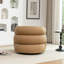 Fauteuil demi-tonneau pivotant en cuir artificiel Coyle-523977489