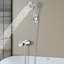 Lift-Up Diverter Bathtub Faucet With 6 Settings Handheld Shower In Chrome-121108156