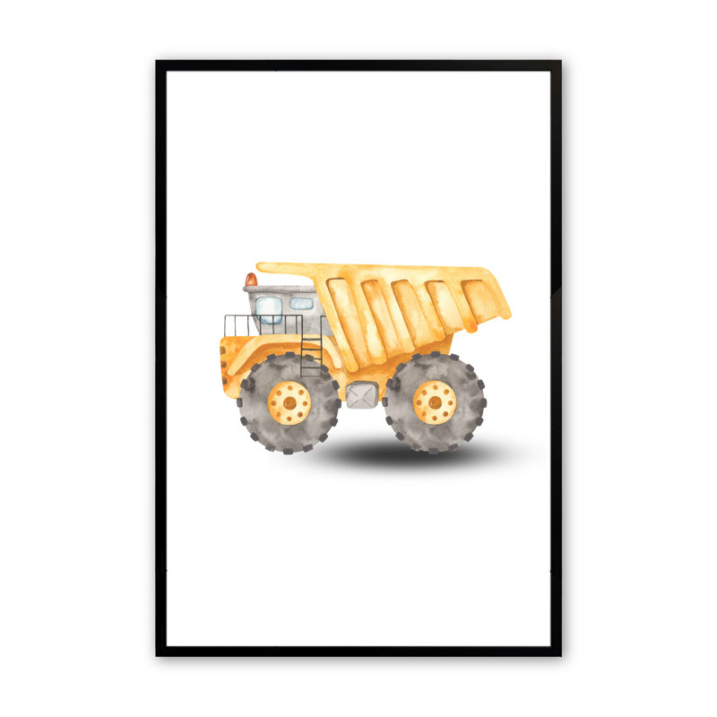 «Hallan the Construction Crew», art encadré 3 pièces, Noir satiné, H 16 po x l 20 po x P 1,25 po