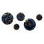 Ensemble de 5 décorations murales Gilded Rose In Kings Blue I