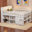 Lit mezzanine peu encombrant avec tablettes de rangement, tête de lit avec lumière DEL-123151631-123151632
