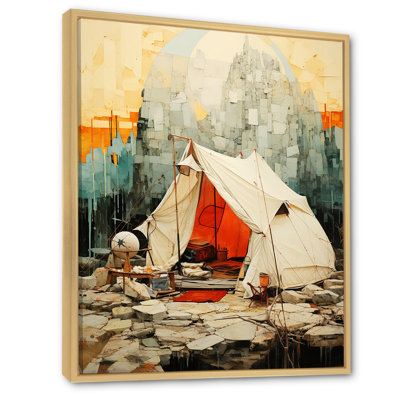 " Minimalism Camping Travel Collage "