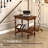 Vintage End Table with Magazine Rack - Birch Veneer & Rubberwood Legs-695355971