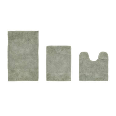 Lux 100% Cotton Tufted Reversible 3 Piece Bath Rug Set Eider & Ivory Color: Sage