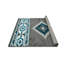 Tapis gris HR Turquoise et multi Southwestern pour chalet Tribal Medallion-94333450