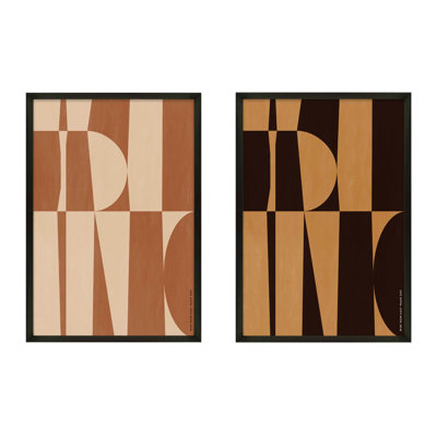 Hues of Geometry 2-Piece Wall Art Set