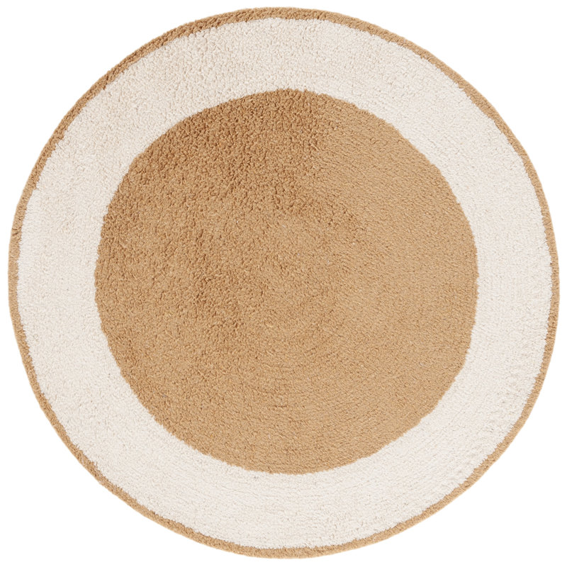 Sigita Handtufted Recycled Cotton Machine Washable Rug, Round 5'