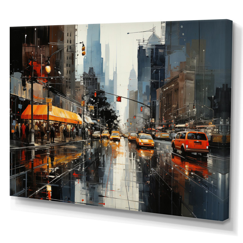 Cityscape Collage II sur toile, Toile tendue, H 34 po x l 44 po x P 1,5 po