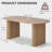 70.8" Oval Dining Table For 4, Modern Farmhouse Kitchen Table For 6, Rustic Large Dinner Table For Dining Reception Room-1358629853