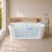 Freestanding Soaking Acrylic Bathtub with Drain, Overflow, and Glossy White Finish 67" Depth x 32" Width-130167155