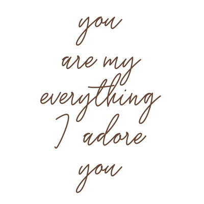 I Adore You Script - Wrapped Canvas Print
