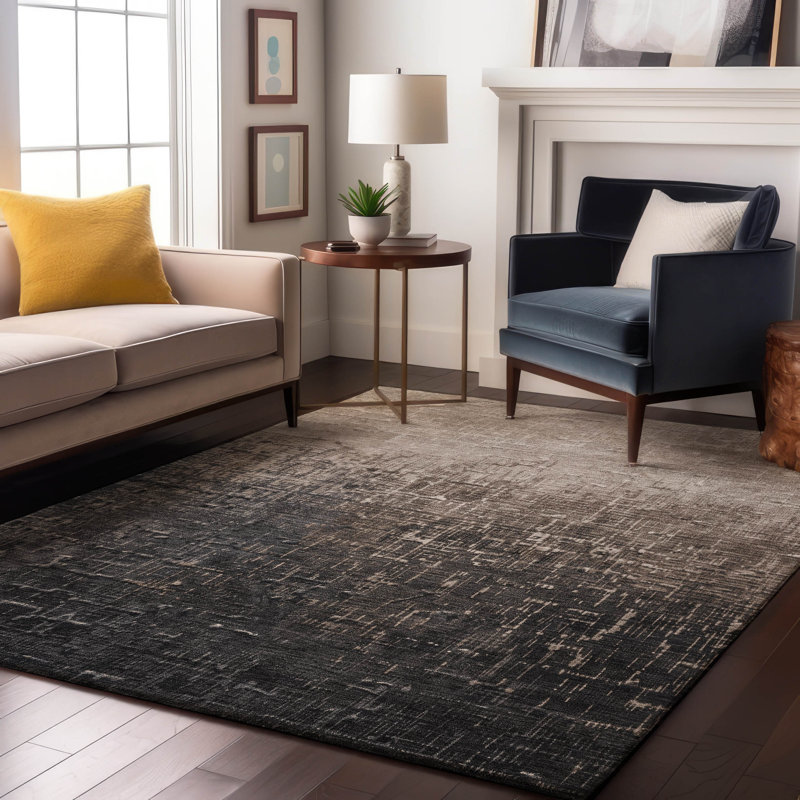 Premium Machine Washable Corum AMF1066 Ombre Rug, Rectangle 8' x 10'