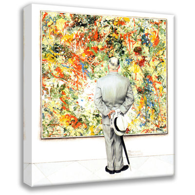 The Connoisseur by Norman Rockwell Gallery Wrapped Canvas