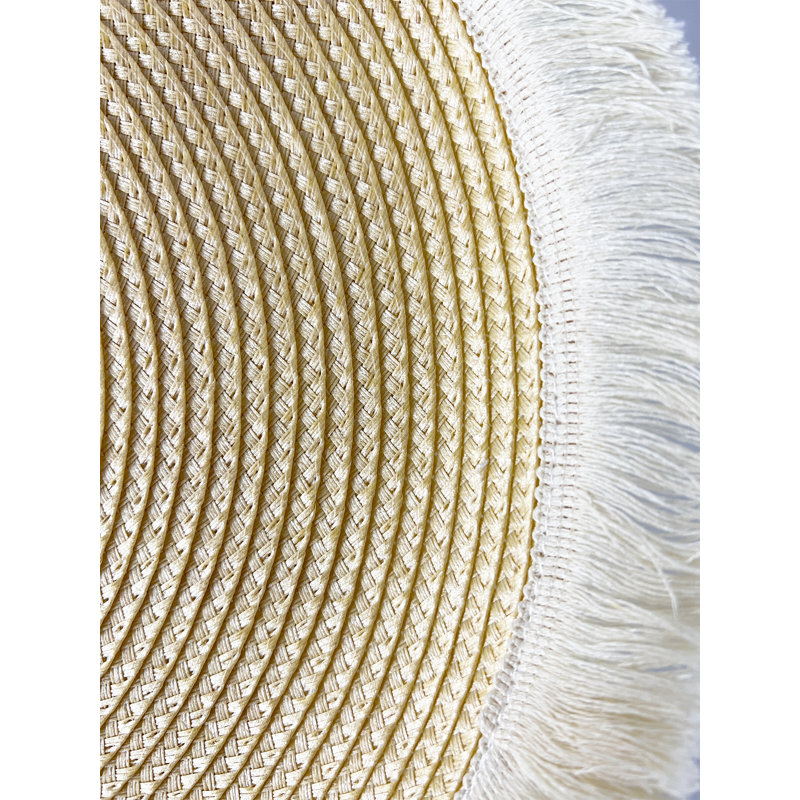 Ensemble de napperons 6 pièces Alizee, Beige / blanc