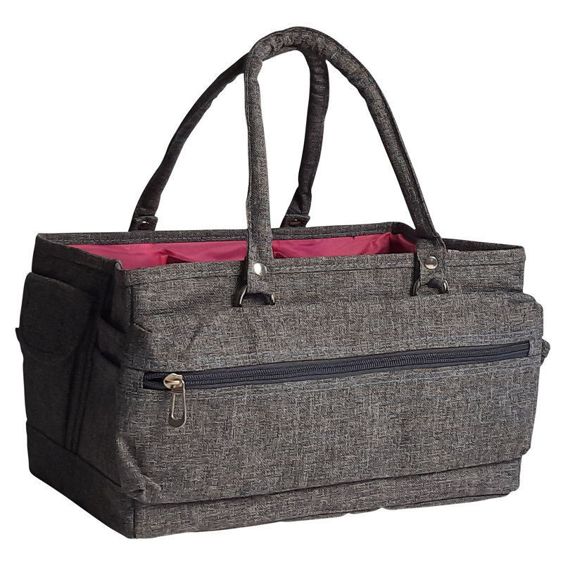 Deluxe Tote Organiser Heather Grey 30 x 20 x 18 cm, Sew Stylish 08DBD765B1654CBB86A0F65B12930F0B