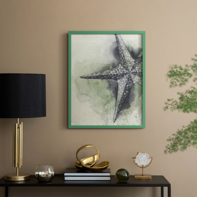 «Found Starfish II», reproduction encadrée - bois massif