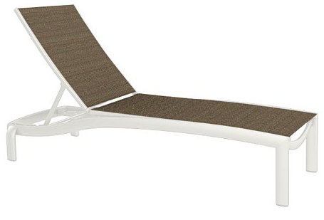 Kor Outdoor Chaise Lounge, Shell, Sparkling Water