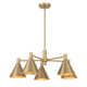 Pharos 5-Light Chandelier in Noble Brass by Breegan Jane
