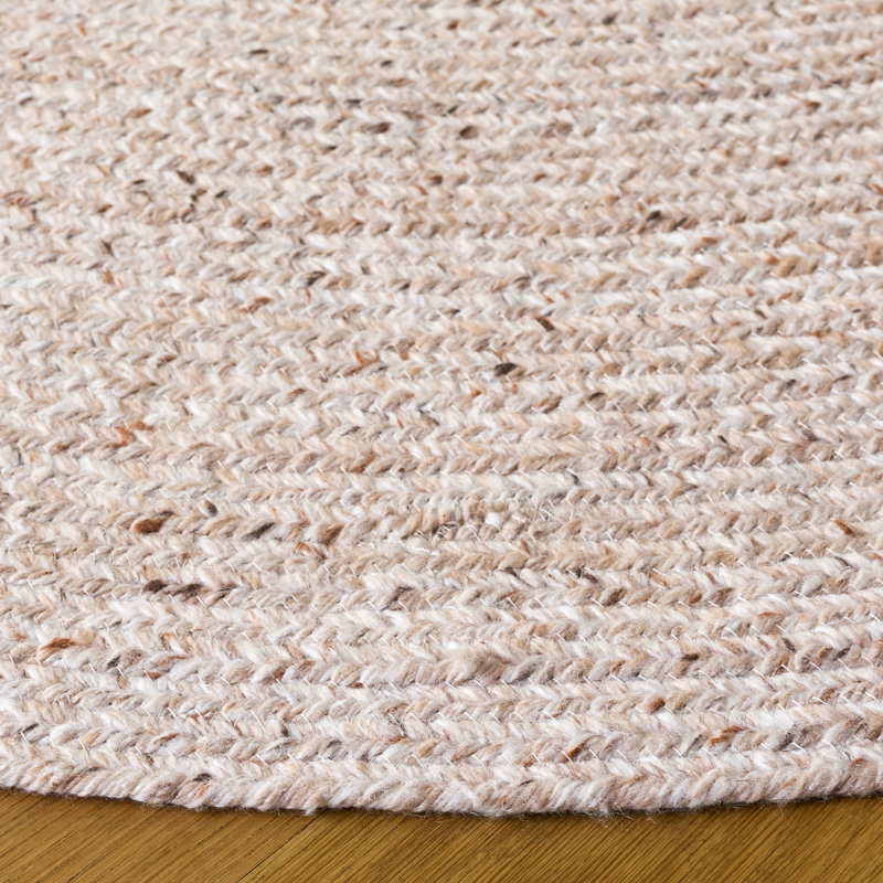 Braided 808 Hand Woven Pet Yarn Pile No Pattern Rug, Round 5'