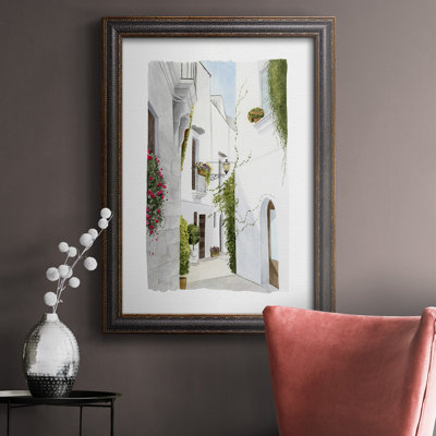 Bougainvilla Alley II, toile encadrée de qualité supérieure - prête à être accrochée