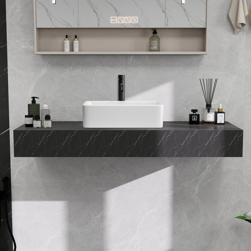 18.9"×14.76" Bathroom Sink Ceramic Rectangular Vessel Sink