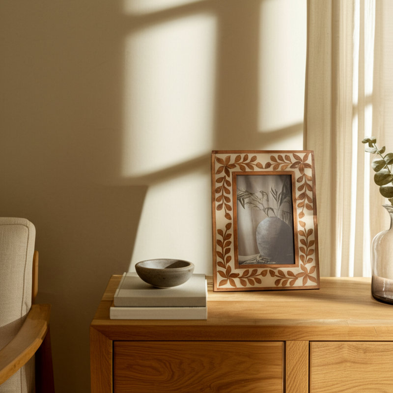 Gillian Brown Solid Wood Picture Frame, 4" x 6"