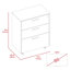 Armoire de rangement à 3 tiroirs Latash