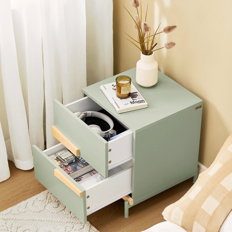 40cm W Metal Bedside Table