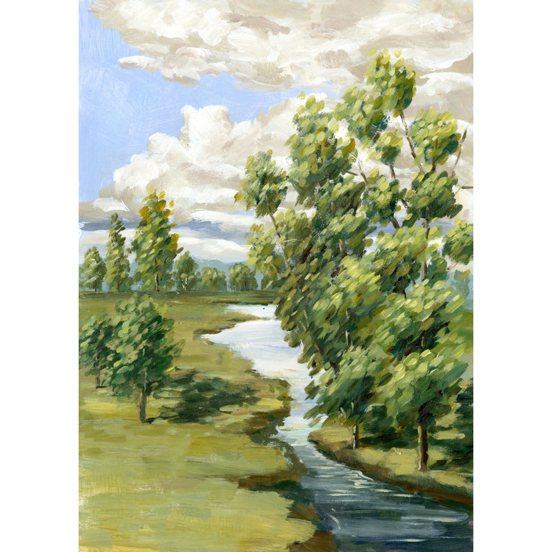 Trees Landscape - Wrapped Canvas Painting, 76cm H x 51cm W x 3.8cm D