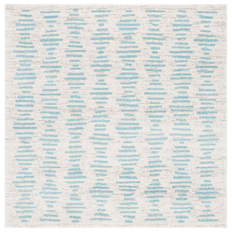 Kalep Tulum Performance Abstract Rug, Square 6'7"