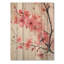 «Pink Cherry Blossoms Summer Embrace I», impression sur bois de cerisier en fleurs sur bois de pin naturel-2126253480