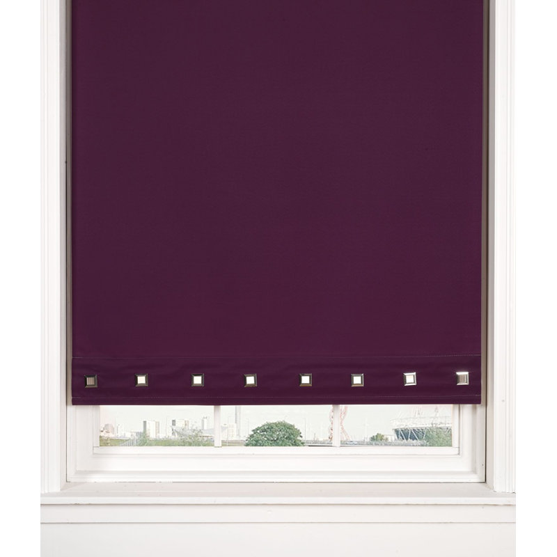Blackout Roller Shade, Aubergine, 165 cm L x 120 cm W